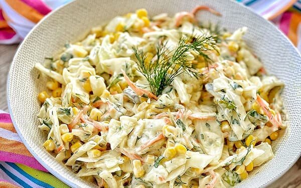 سالاد مرغ و کلم ؛ سالادی خوشمزه برای دورهمی و ساندویچ !