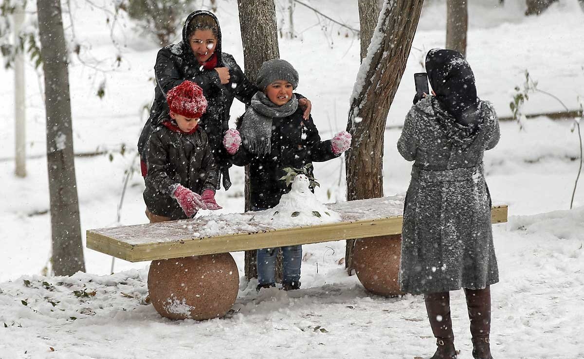 ببین باز میبارد آرام برف...