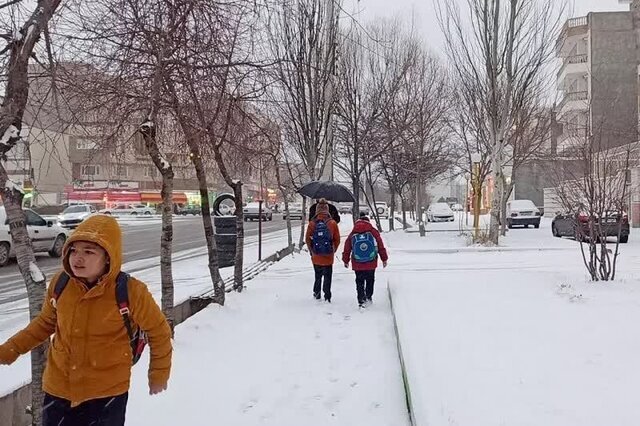 برف - مدرسه - دانش آموزان