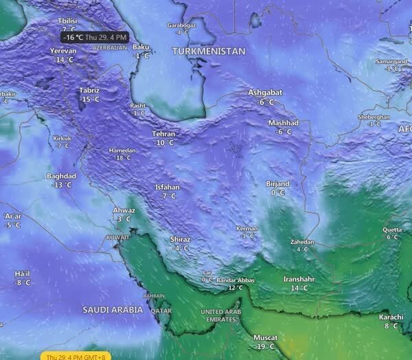 یک‌سوم مساحت ایران سفیدپوش شد ؛ تصاویر ماهواره‌ای امروز را ببینید | ارتفاع برف در این مناطق از ۲ متر فراتر رفت