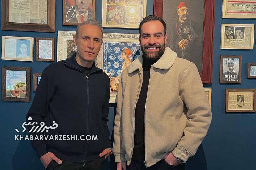 تصاویر کریم باقری، یحیی گلمحمدی و وریا غفوری در کافه ای در بازار تهران