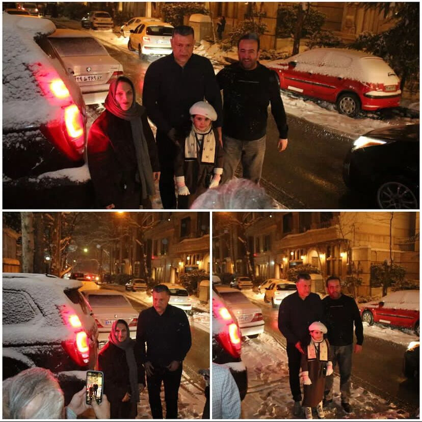 ذوق زدگی مردم از دیدن علی دایی در شب برفی + عکس