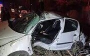 تصاویر تصادف وحشتناک پژو ۲۰۶ در محدوده ایران خودرو |  ۴  نفر مصدوم شدند + فیلم