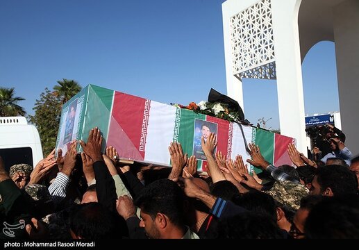 مراسم استقبال از پیکرشهید رضا زارعی
