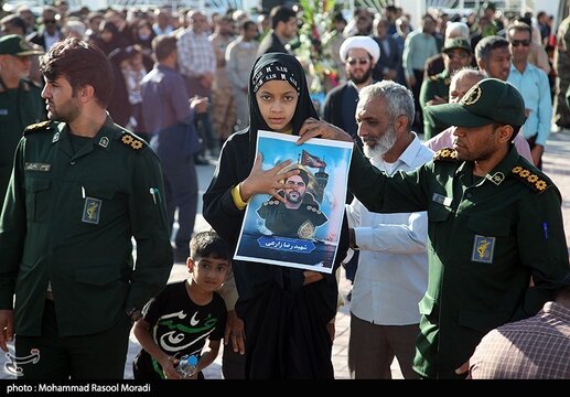 مراسم استقبال از پیکرشهید رضا زارعی