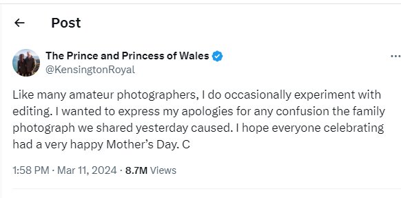 جنجال این عکس عروس خاندان سلطنتی بریتانیا؛ کیت عذرخواهی کرد | جزئیات ماجرا