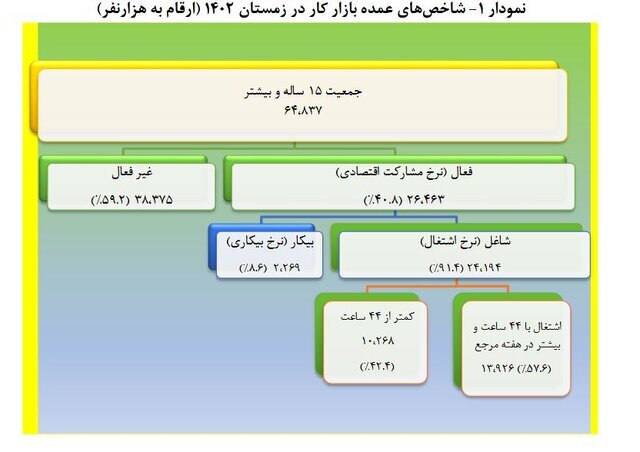 نرخ بیکاری کاهش یافت + جزئیات | چند درصد گروه سنی ١٨ تا ٣٥ ساله در ۱۴۰۲ بیکار بودهاند؟