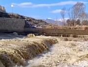 خروش نازلوچای به سوی دریاچه ارومیه + فیلم | لبخند دریاچه به رودهای خروشان