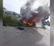 نخستین تصاویر از حمله پهپادی اسرائیل به خودرویی در لبنان + فیلم