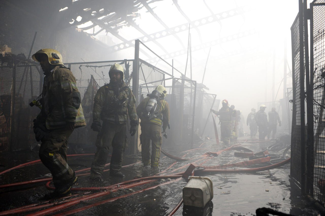 آتش سوزی در بازار