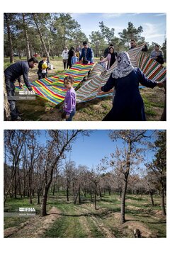 مقایسه‌ حضور مردم در بوستان چیتگر ۱۳ بدر امسال و پارسال