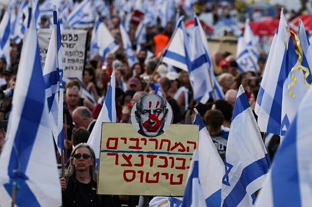 اعتراض علیه نتانیاهو