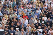 تصاویر هوایی از حضور باشکوه مردم در مصلی تهران برای اقامه نماز عید فطر