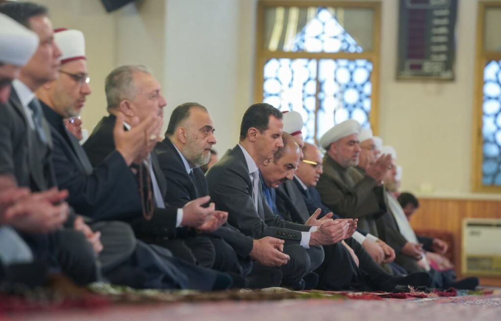 حضور بشار اسد در نماز عید سعید فطر