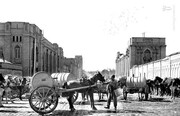 آب‌ شاهی در گاری و تانکر | تصاویری از فروش آب در تهران ۱۰۰ سال پیش