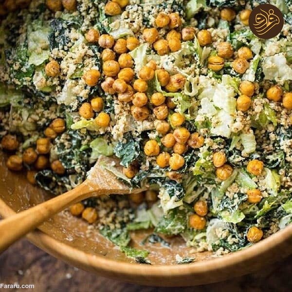 یک سالاد خوشمزه با حبوبات و سبزیجات | با این روش تلخی زیتون را بگیرید