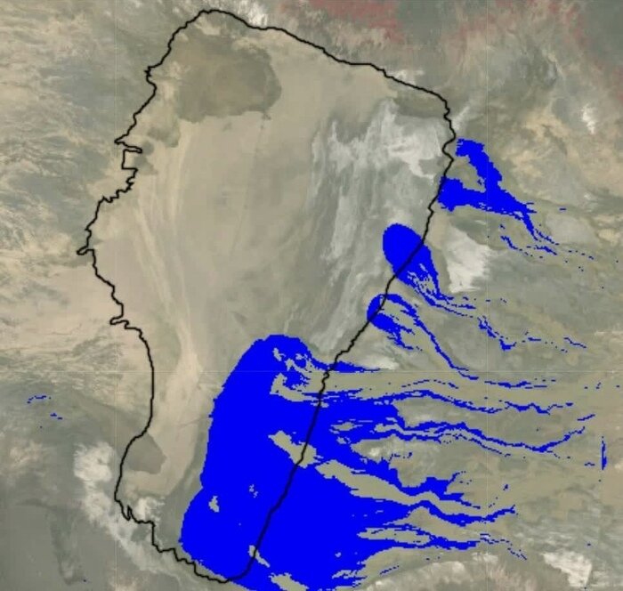 آبگیری یک کانون مهم گرد و غبار بر اثر بارندگیهای اخیر | آب به جازموریان رسید