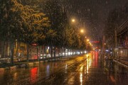 بارش شبانه و کم سابقه باران در یزد | شدت بارش‌ها را ببینید