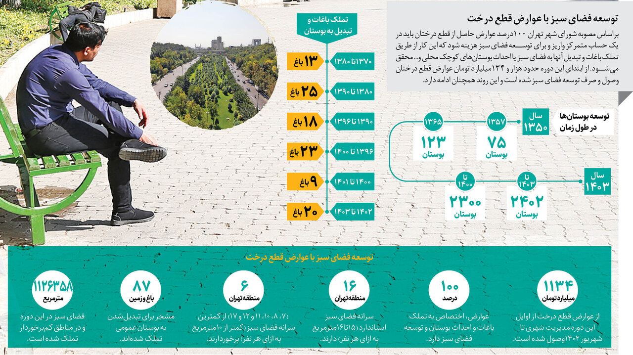 ۵ اتفاقی که شهرداری تهران پای درختان ایستاد