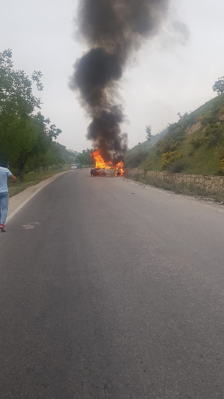 تصاویر حمله پهپادی اسرائیل به یک خودروی غیرنظامی