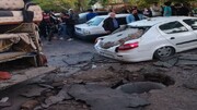 وقوع انفجار مهیب یک چاه فاضلاب در تبریز + ویدئو |  ۴ نفر زخمی شدند