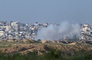 لحظات بمباران سنگین شهر رفح توسط جنگنده های اسرائیل | ویدئو