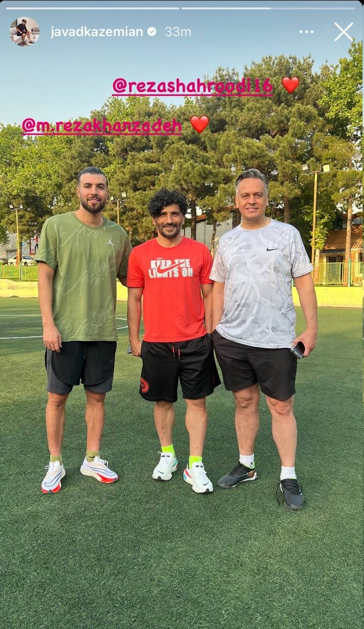 عکس | جواد کاظمیان با رضا مالدینی تمرین می کند!