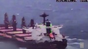حمله پهپادی انصارالله یمن به کشتی رژیم صهیونیستی در دریای سرخ | فیلم