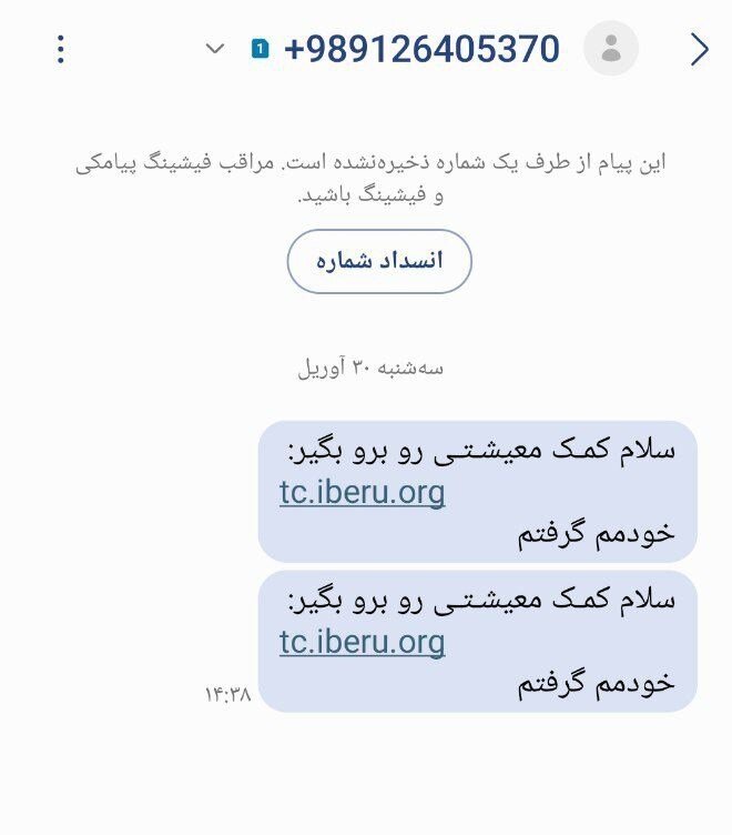 این پیامک ها درباره یارانه کمک معیشتی جعلی است | تصویر پیامک را ببینید