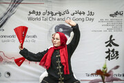 تصاویر روز جهانی «تای چی چوان ووشو» در بوستان ملت