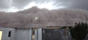 تصاویر ترسناک از طوفان شن در روستای سعدالدین کاشمر