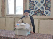 رئیس جمهور رای خود را ثبت کرد + ویدئو  | دلیل کینه دشمنان این است که می‌بینند نظام اسلامی مبتنی بر رای مردم است