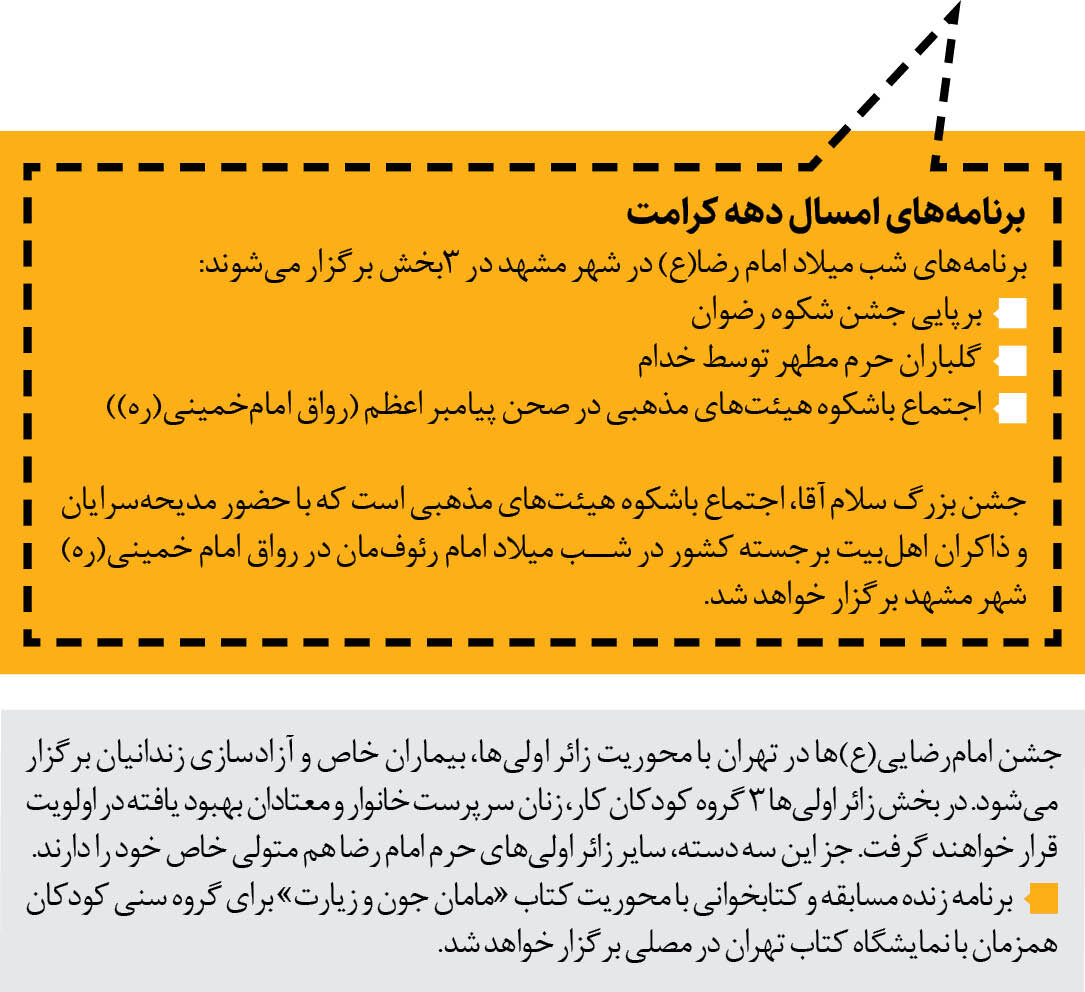 دعوتید به ضیافت خورشید | برنامه های دهه کرامت