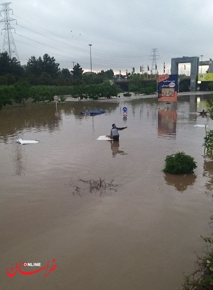 یک میدا در مشهد زیر آب رفت + عکس