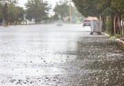 تصاویر باران‌های سیل‌آسا در شهری از توابع خراسان جنوبی + ویدئو | حجم بارش‌ها را ببینید
