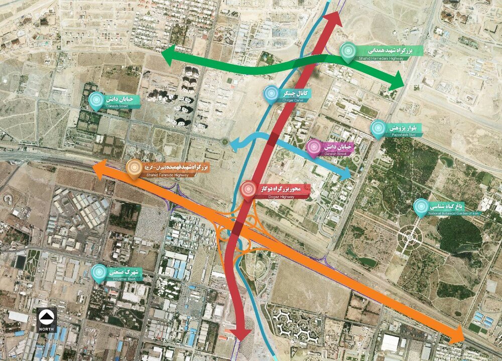 گره گشایی ترافیکی در پهنه غرب با تکمیل بزرگراه دوگاز