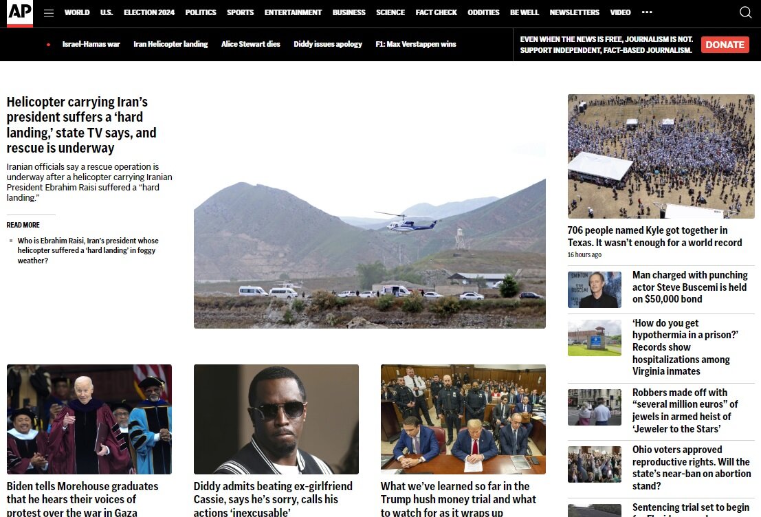 سرخط خبری رسانه های جهان: در جست و جوی رئیس جمهور ایران