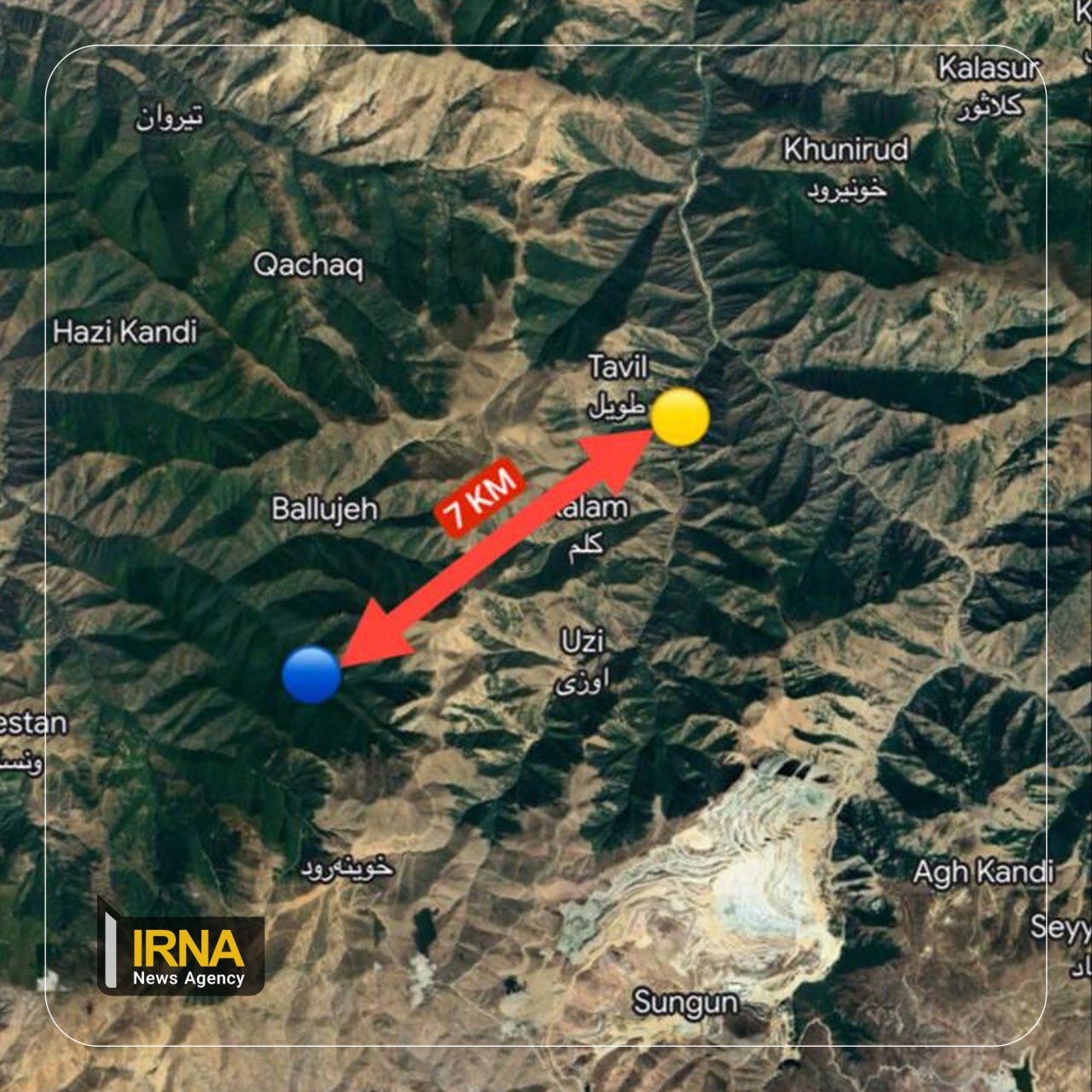 کدام پهپاد محل سانحه بالگرد رئیس جمهور را کشف کرد؟  | فاصله ۷ کیلومتری بین مختصات ۲ نقطه + عکس