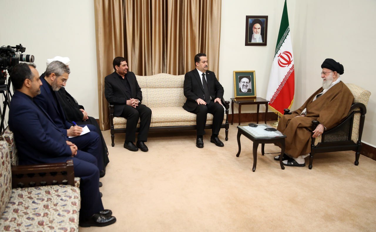در دیدار شیاع السودانی با حضرت آیت‌الله خامنه‌ای اعلام شد |  پیام تسلیت دولت و ملت عراق به رهبر انقلاب و ملت ایران + عکس