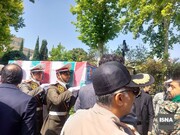 صف وزرای خارجه و مقامات پیشین و کنونی در مراسم تشییع شهید امیرعبداللهیان + عکس