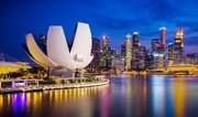 زیبایی مثال  زدنی سنگاپور در غروب خورشید | ویدئو