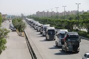 اقدام جالب راننده کامیون‌ها اراک برای قدردانی از شهید جمهور | ویدئو