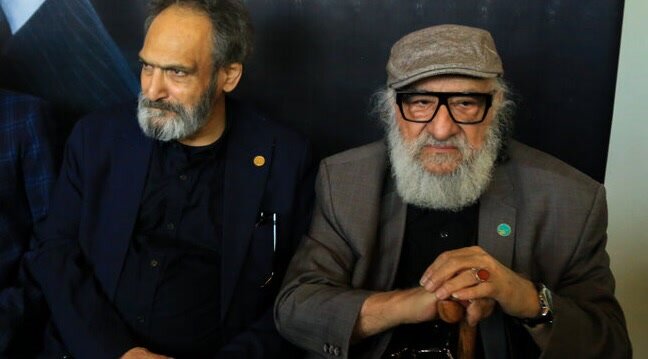 چهره غمزده محسن ابراهیم زاده و داریوش ارجمند در مراسم یادبود شهید رئیسی + عکس