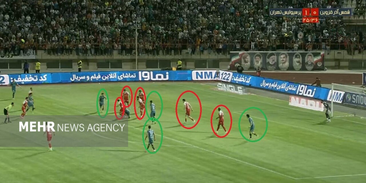 پرسپولیس مدیون هوش یک بازیکن | اشتباه دو بازیکن باز هم تکرار شد