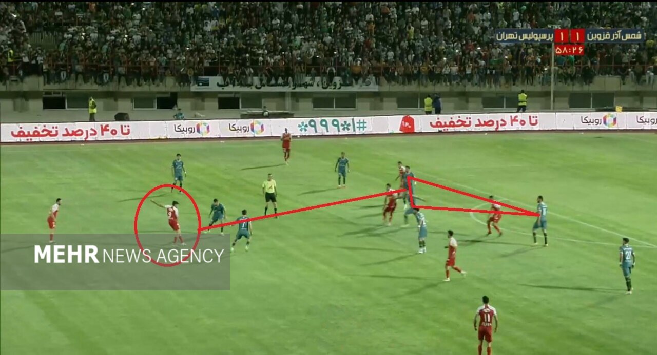پرسپولیس مدیون هوش یک بازیکن | اشتباه دو بازیکن باز هم تکرار شد