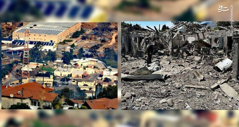 مقر ارتش اسرائیل قبل و بعد از حمله راکتی حزب‌الله | عکس