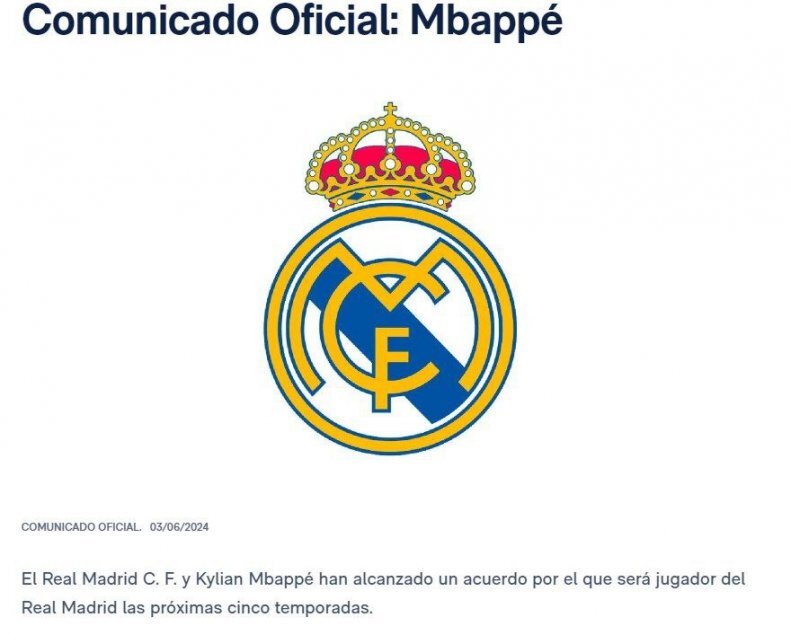 وب‌سایت رسمی رئال مادرید پس از اعلام انتقال امباپه از دسترس خارج شد + تصویر