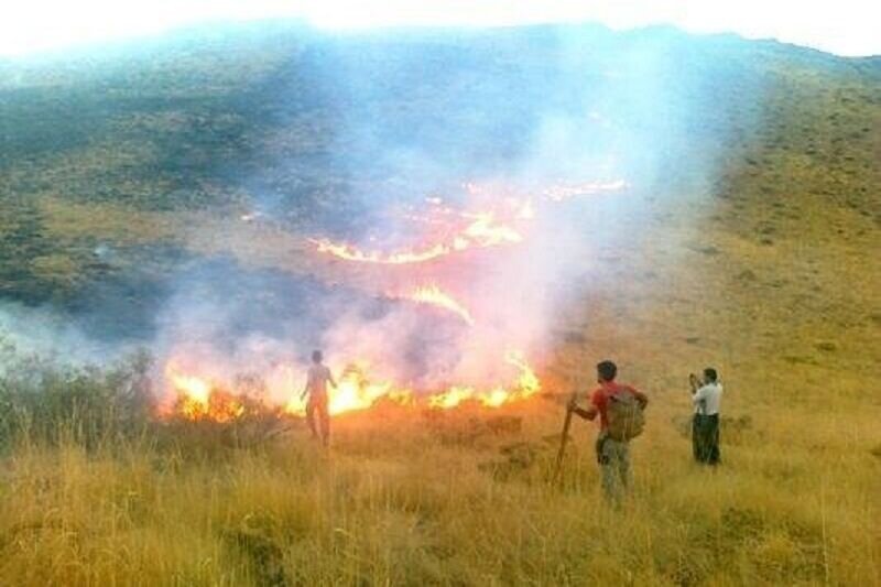 آتش‌سوزی در مراتع کوهدشت لرستان