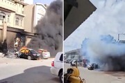 آتش گرفتن ۲ خودرو بر اثر گرمای شدید! | ویدئو
