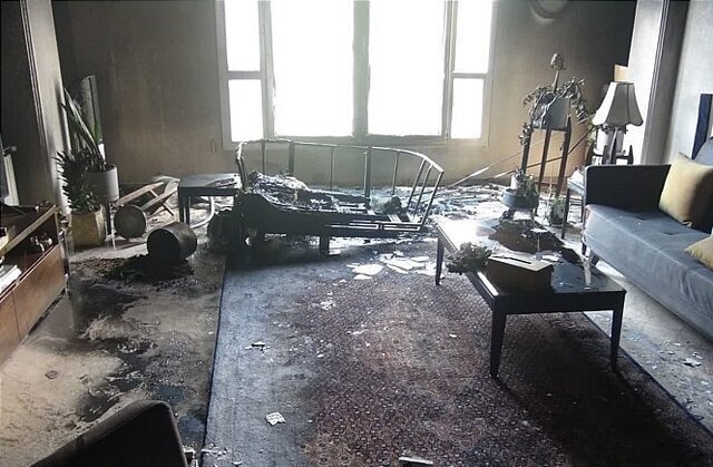 گیر افتادن دختر ۱۴ ساله در میان شعلههای آتش | آتشسوزی یک آپارتمان در سعادتآباد تهران + عکس